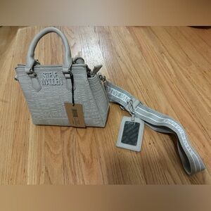 Steve Madden Gray Embossed Women's Messenger Bag